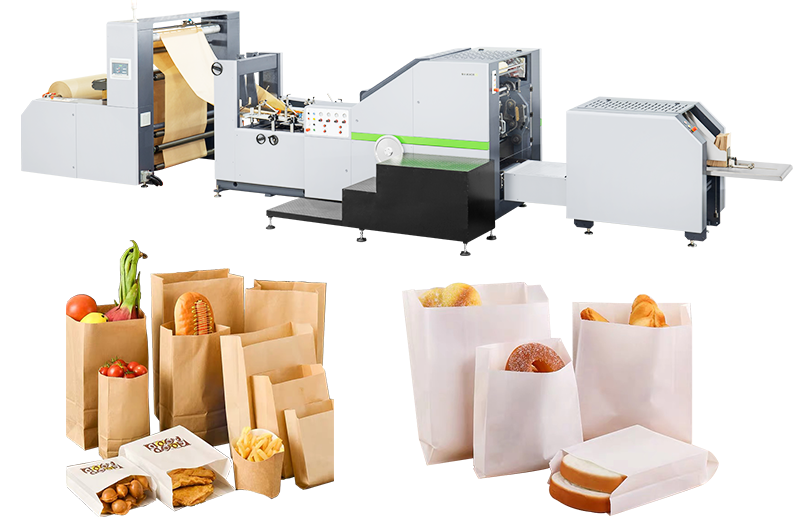 Fully Automatic Square Bottom Paper Bag Making Machine