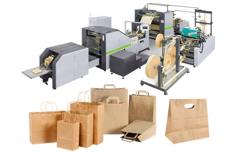 Shopping Paper Carry Bag Making Machine